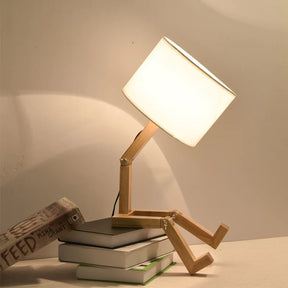 Robot Wooden Table Lamp making it reliably durable