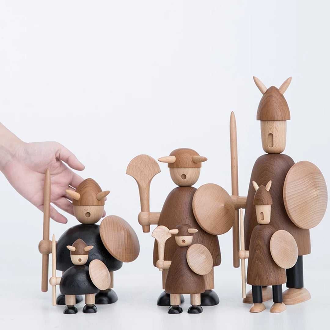 Viking Trio Wooden Statues | Premium Materials | Best Gift Choice