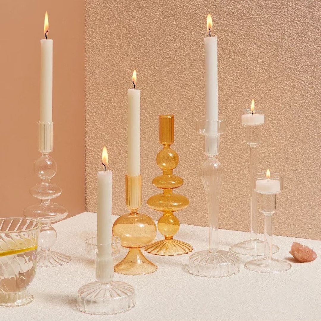 Vintage Candlelight Holders with Handmade Yes