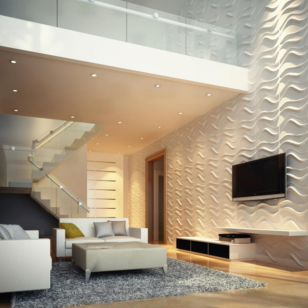 Wavy 3D PVC Wall Panel for The Statement of the Room