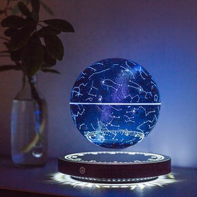 Galaxy RGB Lamp  this lamp uses magnetic levitation and is powered wirelessly in the air.