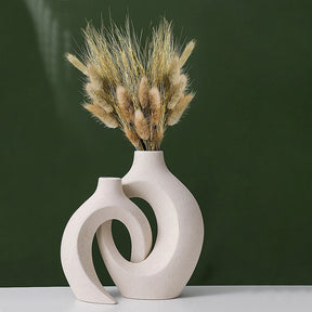 Nordic Ceramic Vase 5.4x0.8x6.9 inch (small)