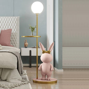 Rabbit Floor Lamp with Material Resin, Glass.