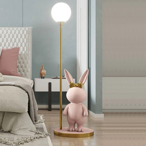 Rabbit Floor Lamp with A Small Table to Store Your Things