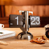 Retro Flip Clock with Material Stainless Steel