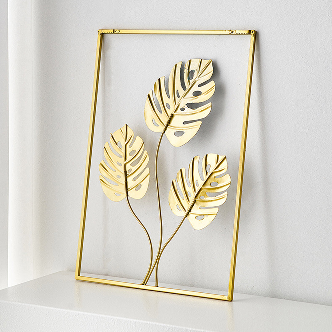 Gold Metal Wall Decor set up It only takes a few minutes to complete.