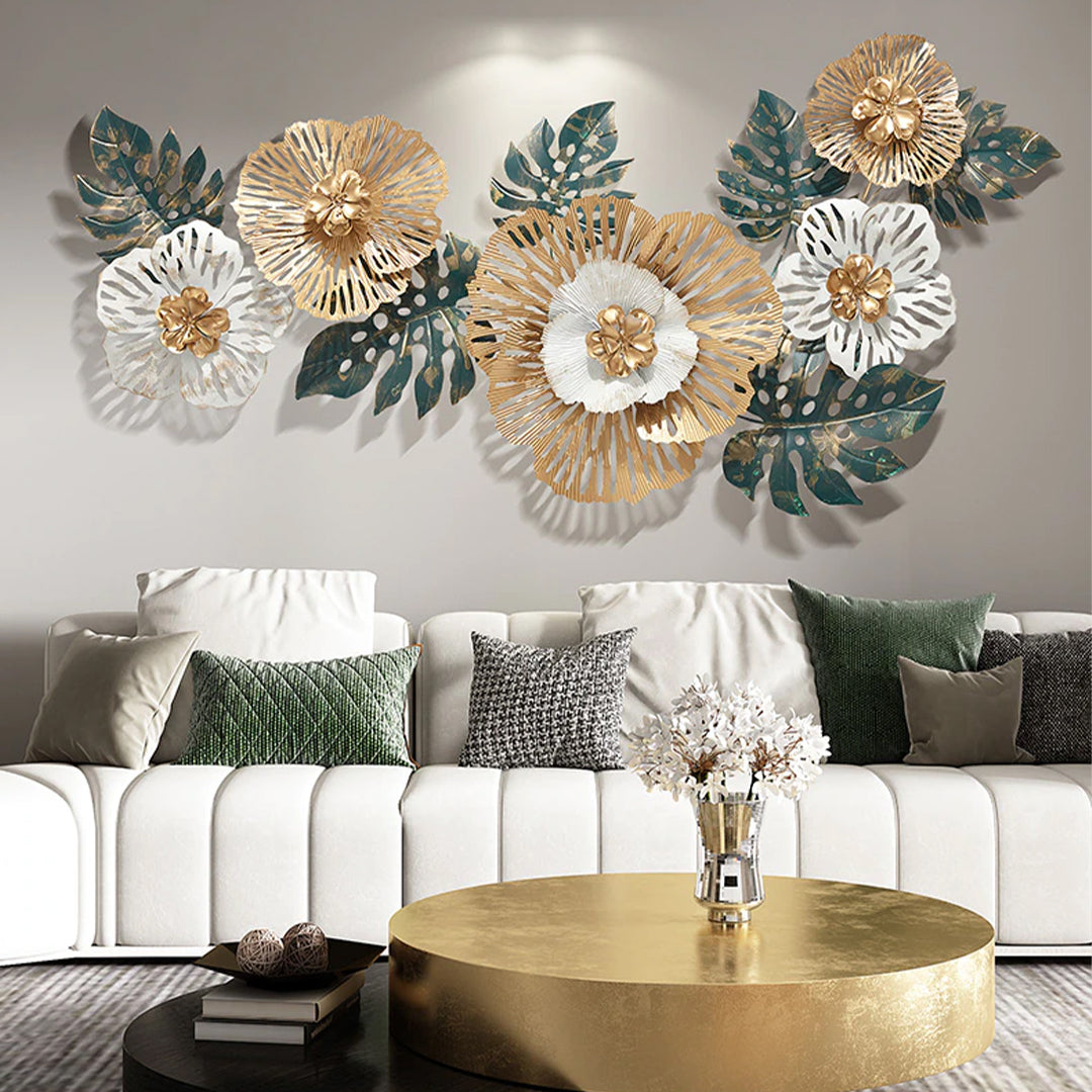 Flower Metal Wall Decor, Premium Materials