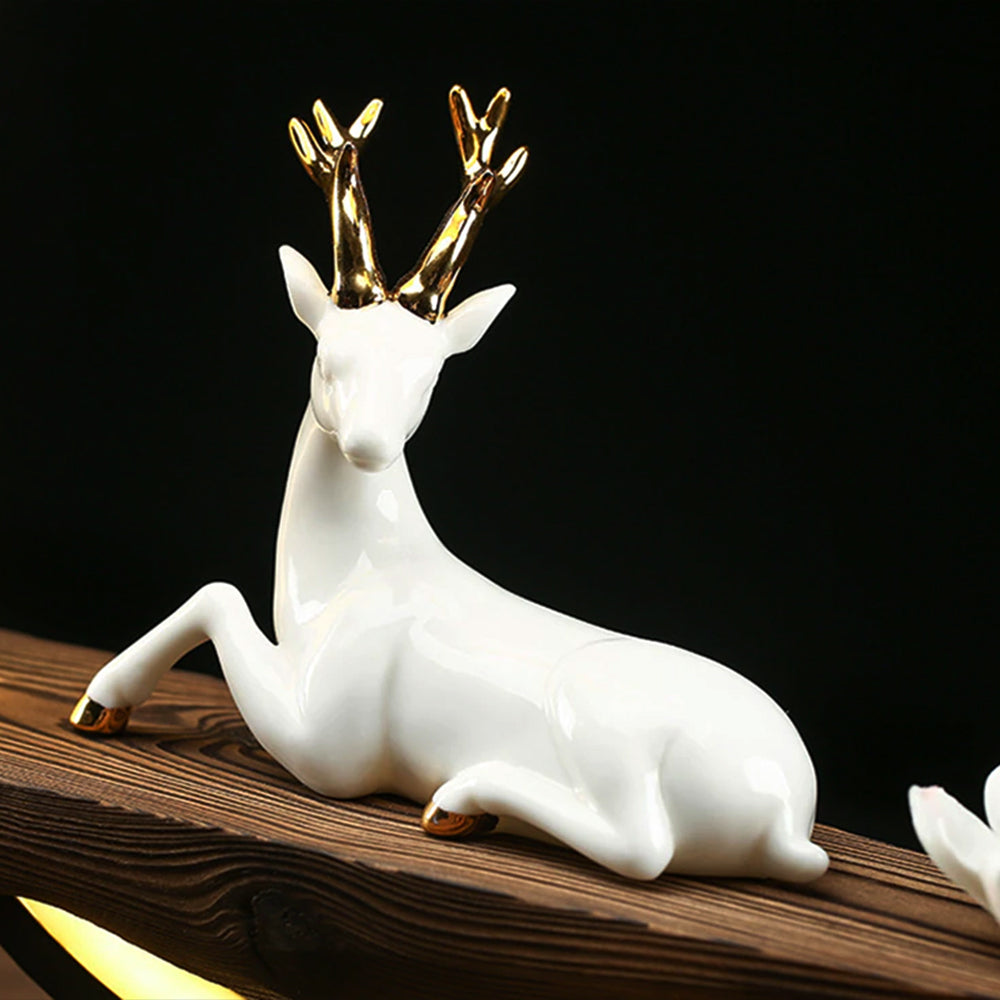 The Deer and Lotus Incense Holder Waterfall Lamp with The Powerful Philosophy for Your Spiritual Awakening